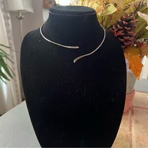 Bayanihan 925 Sterling Silver Open Collar Choker Necklace VINTAGE